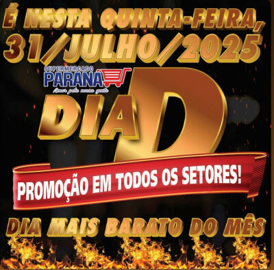 Imagem da notícia Hoje é Dia D no Supermercado Paraná: encha o carrinho com qualidade e economize de verdade!